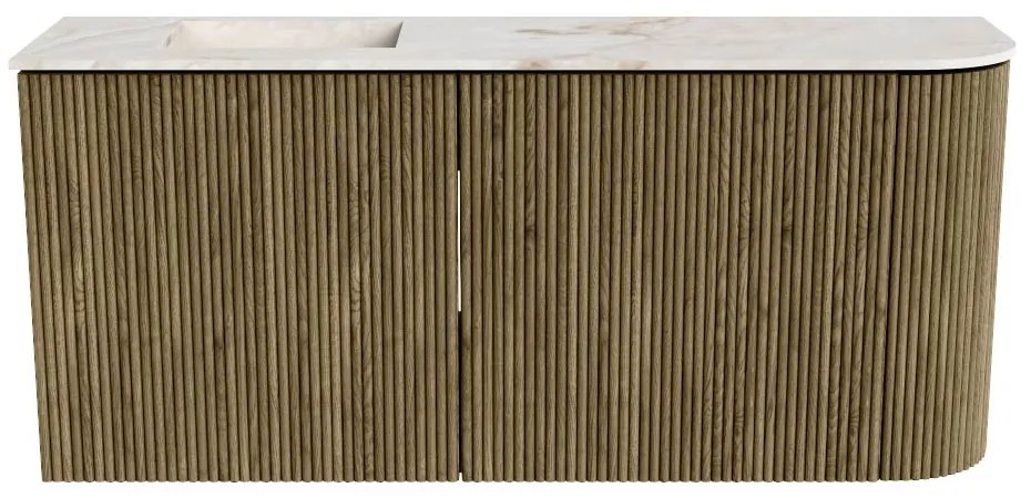 Mondiaz Joya DLux 90cm toiletmeubel ronding rechts dusk met wastafel faye links zonder kraangat frappe