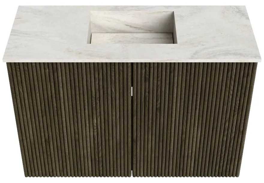 Mondiaz Joya DLux 60cm toiletmeubel shadow met wastafel faye midden 1 kraangat ostra