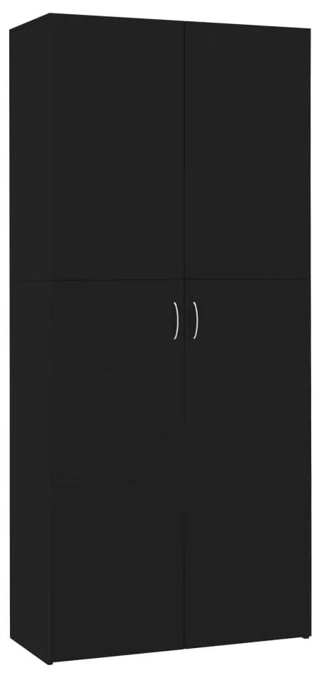 vidaXL Schoenenkast 80x35,5x180 cm bewerkt hout zwart