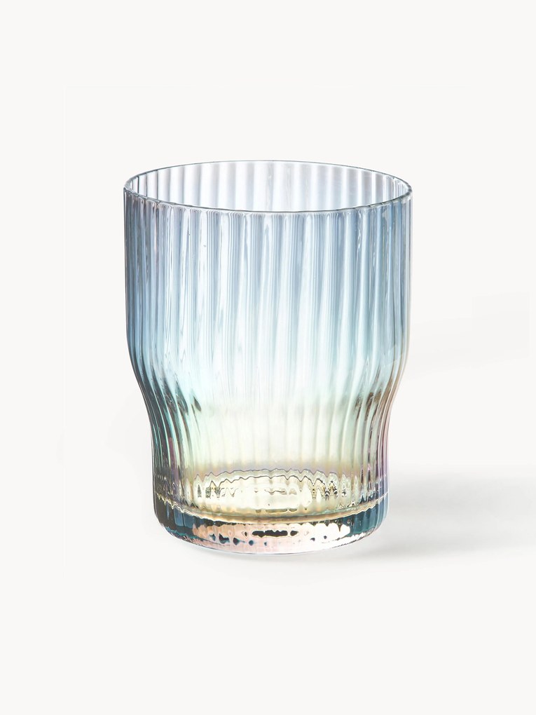 Mondgeblazen tumbler Juno met parelmoer afwerking, 4-delig