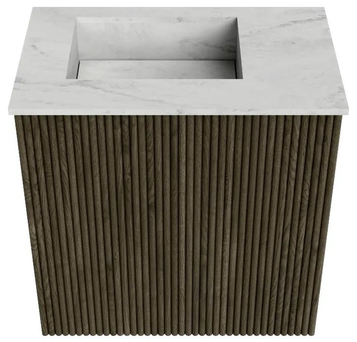 Mondiaz Joya DLux 40cm toiletmeubel shadow met wastafel faye links 1 kraangat opalo