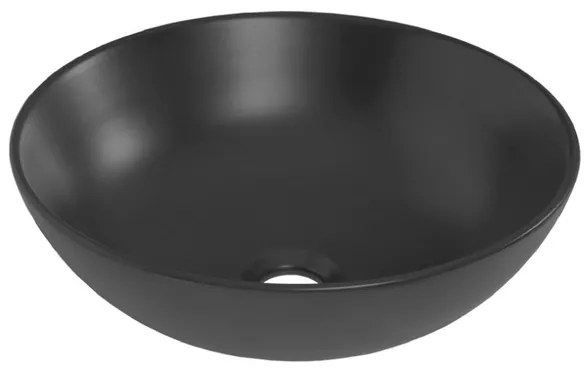 BRAUER Bowl waskom - 40x40cm - rond - keramiek - mat zwart WK-BO40ROMZ