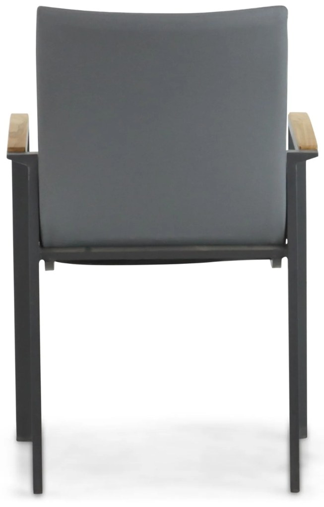 Tuinstoel stapelbaar Aluminium/textileen Grijs-antraciet Lifestyle Garden Furniture Brandon