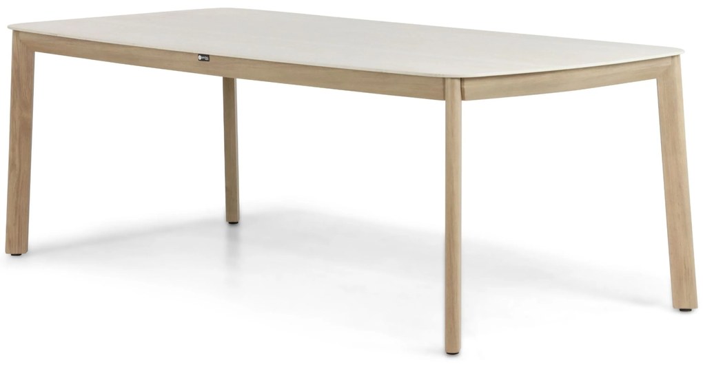 Dining Tuintafel rechthoekig 220 x 100 cm Aluminium Taupe Santika Indah