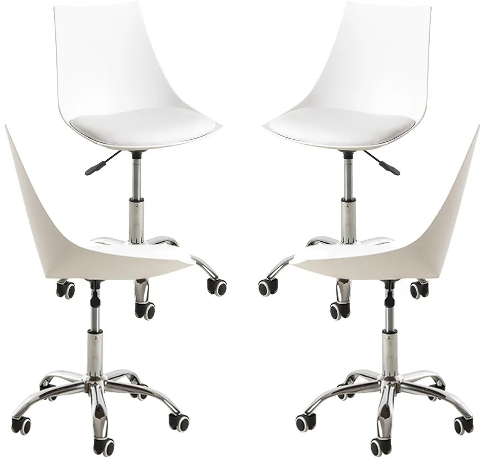 Set 4 Blok Bureaustoelen