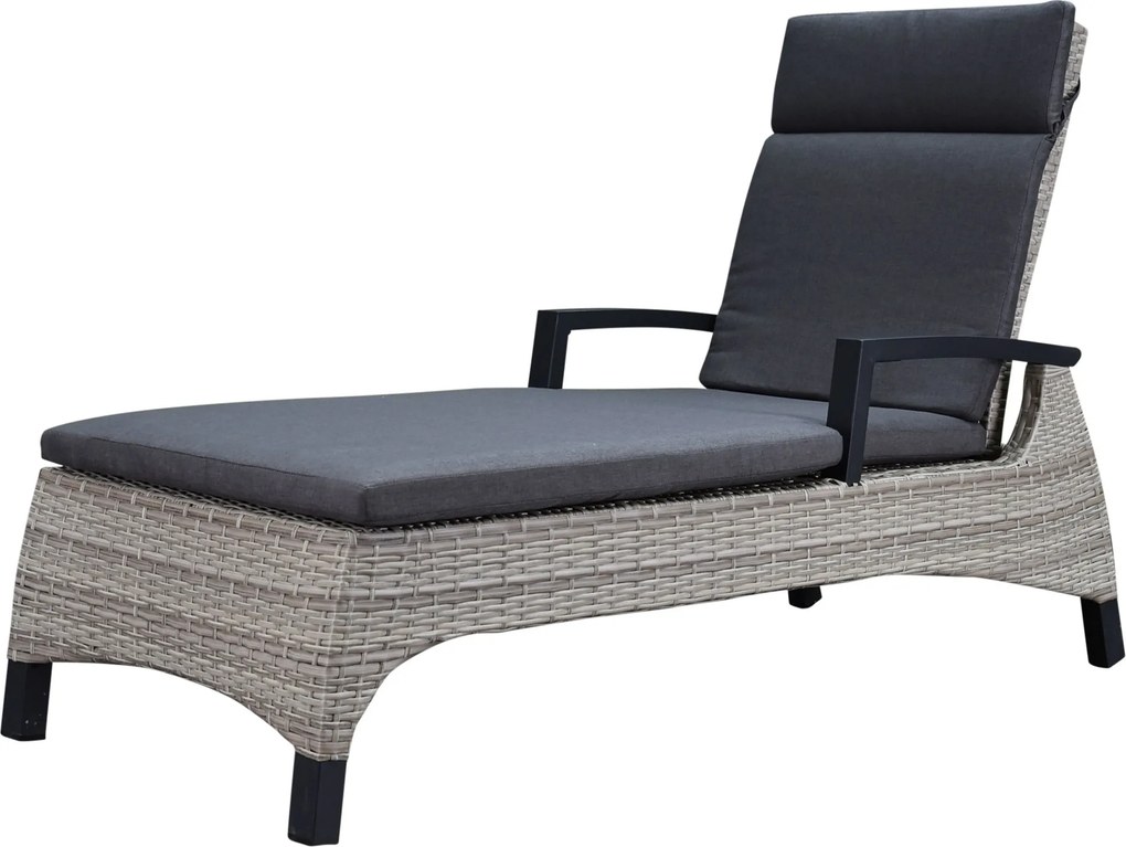 Showroommodel 1 x Dallas ligbed 162x70xH101 cm grijs wicker