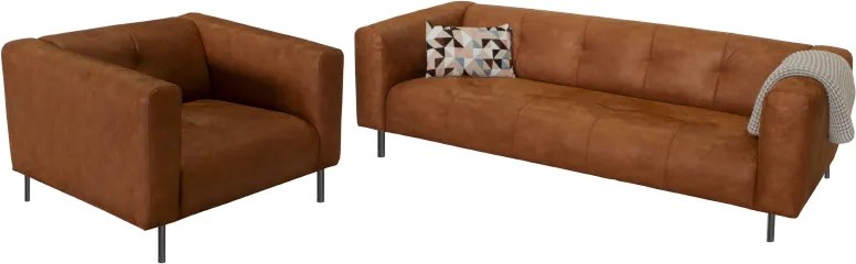 2 zitsbank - Almada - leer Bull cognac 28
