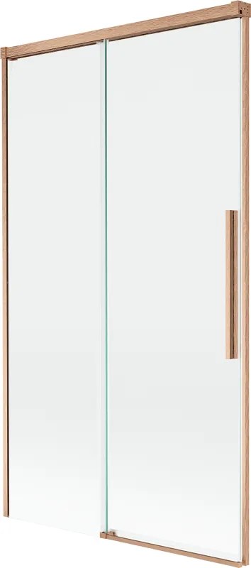 Mexen Rox badwand 2-delige schuifwand 100 x 150 cm, transparant, geborsteld koper - 8C9-100-001-65-00