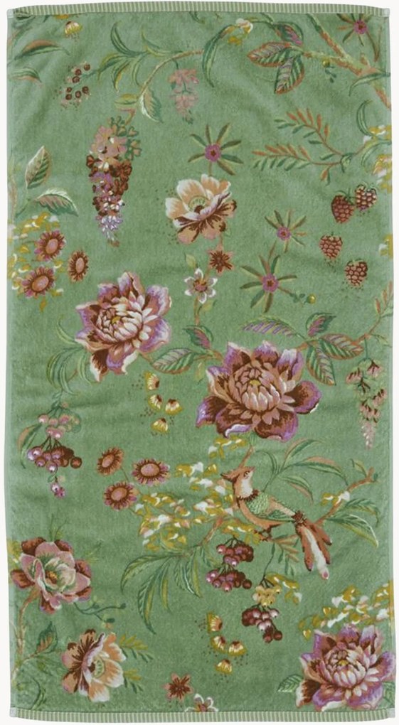 Handdoek Secret Garden van velours en handdoekkatoen