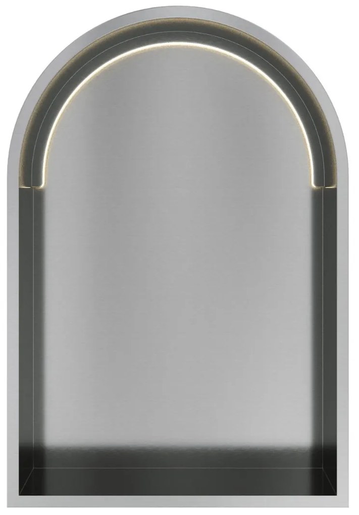 Hotbath &More inbouwnis met verlichting toogmodel 30x45x10cm RVS
