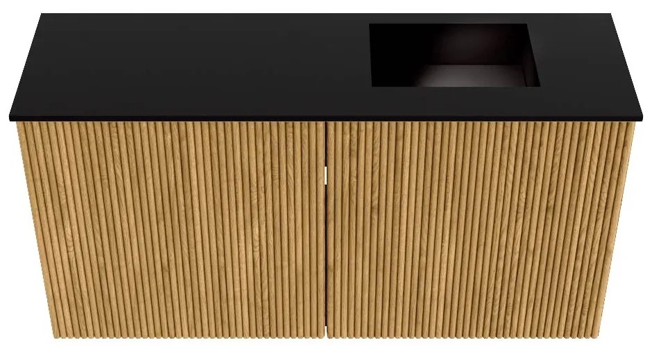 Mondiaz Joya 80cm toiletmeubel oak met wastafel faye rechts 1 kraangat urban