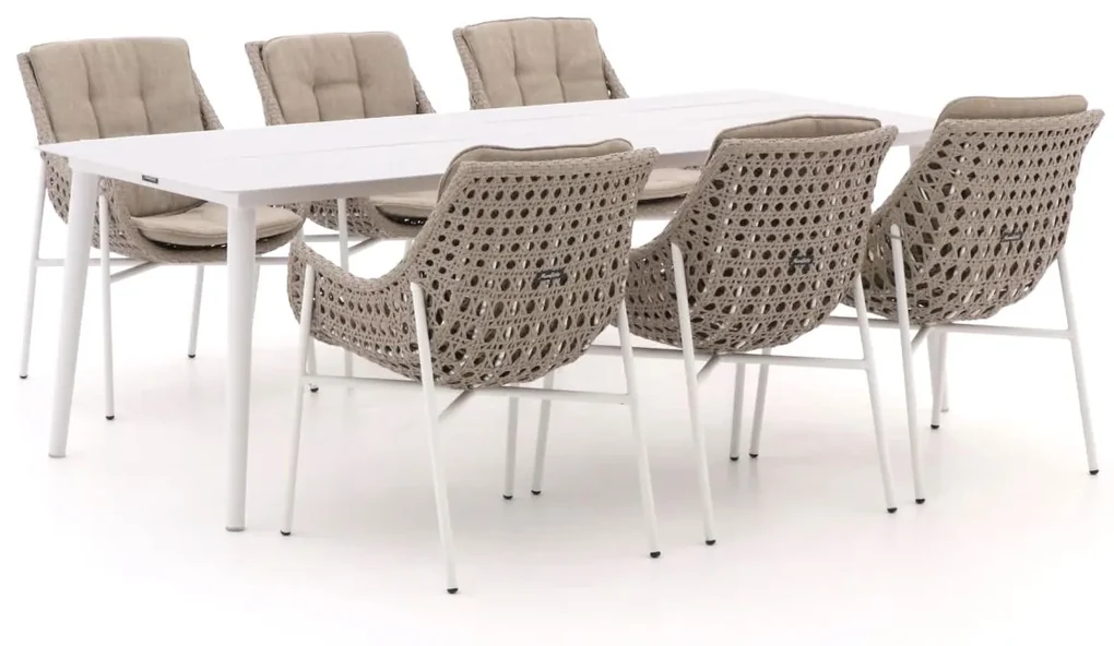 Manifesto Novara/Sora 220cm dining tuinset 7-delig