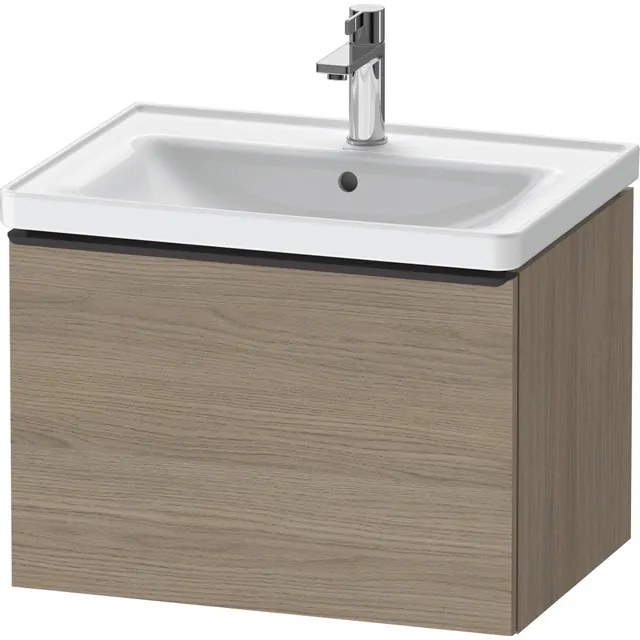 Duravit D-Neo wastafelonderkast 63.4x44x45.2cm 1 lade met softclose Eiken (terra) Mat de425403535