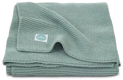 Basic knit wiegdeken 75x100 cm forest green