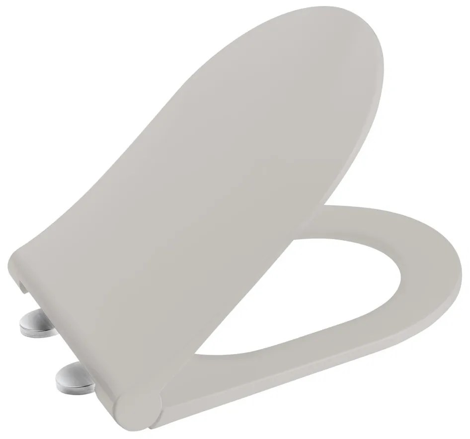 Sapho Brilla randloos toilet met zitting 36.5x53cm latte mat