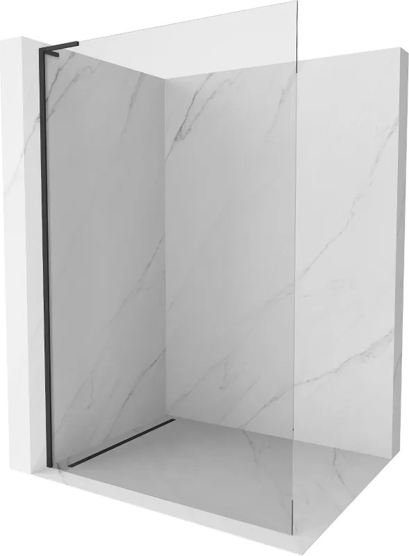 Mexen Kioto L douchewand Walk-in 105 x 200 cm, transparant, zwart - 800-105-103-70-00