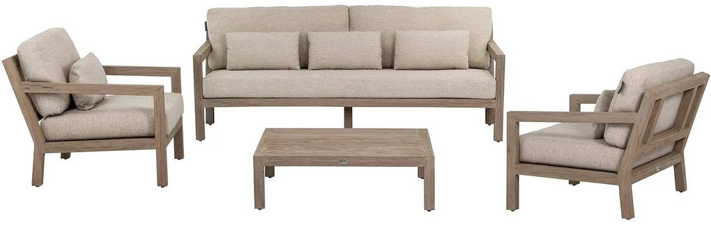Goossens Loungeset Olive bruin, buitenstof, 3-zits,