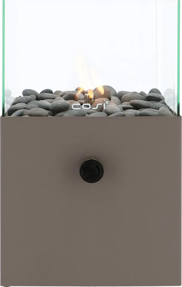 Cosi Fires Cosiscoop Square gaslantaarn 20 x 20 x 32,5 cm - clay