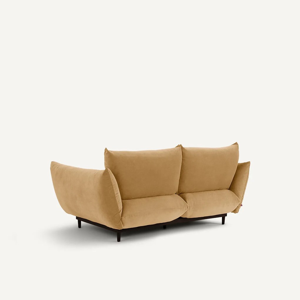 3-zits compacte bank in stoned fluweel, VITORIA