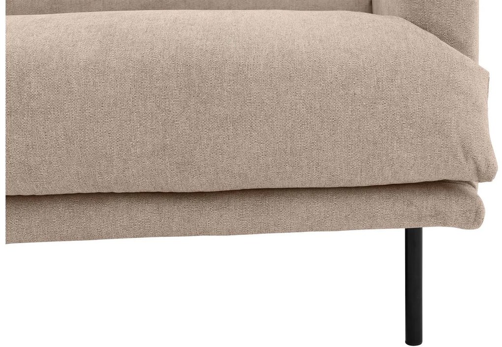Goossens Bank Luxor Stof beige, stof, 2-zits, modern design