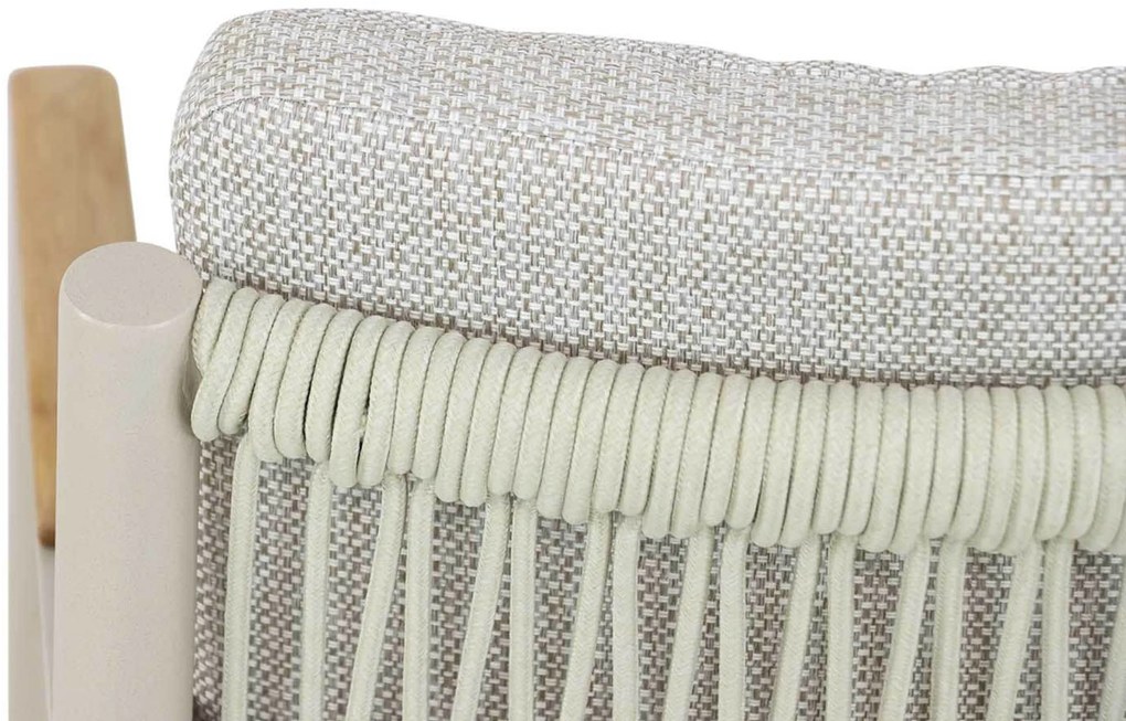 Tuinset 6 personen 240 cm Aluminium/rope Taupe Coco Sevilla/Boston