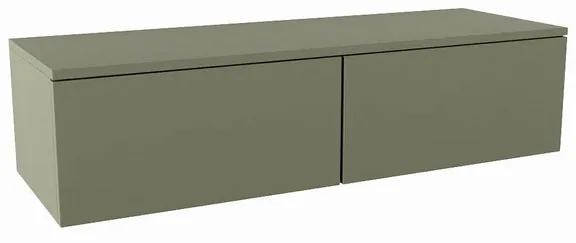 MONDIAZ ALAN MODULE SMALL Wastafelonderkast - 120x41x30cm - 2 lades - push to open - MDF - Army mat A45292Army