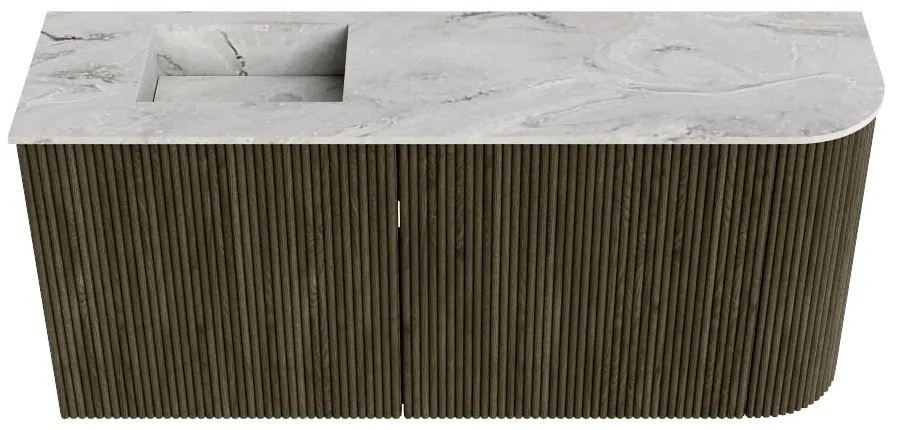 Mondiaz Joya DLux 90cm toiletmeubel ronding rechts shadow met wastafel faye links 1 kraangat glace