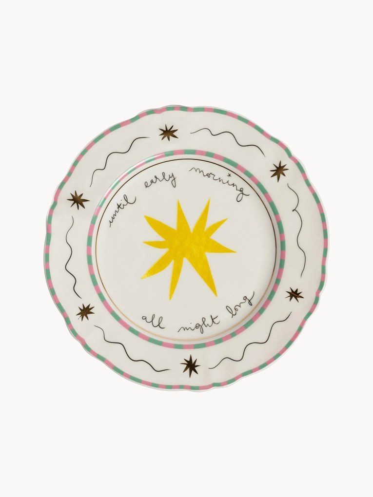 Handgemaakte ontbijtbord Frutto Della Passione van porselein