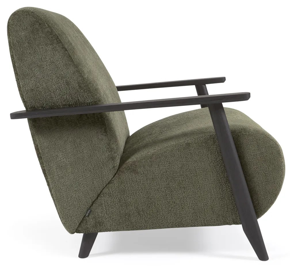 Kave Home Meghan Retro Fauteuil Groen Chenille