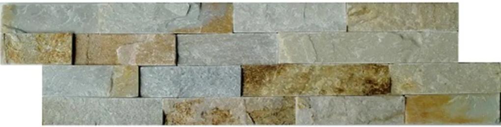 Wandtegel Schiste Flatface Stone Beige Slate Leisteen 15x60x1/2