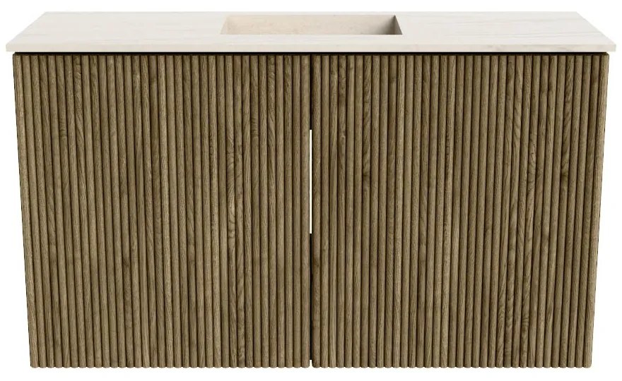 Mondiaz Joya DLux 70cm toiletmeubel dusk met wastafel faye midden zonder kraangat meli
