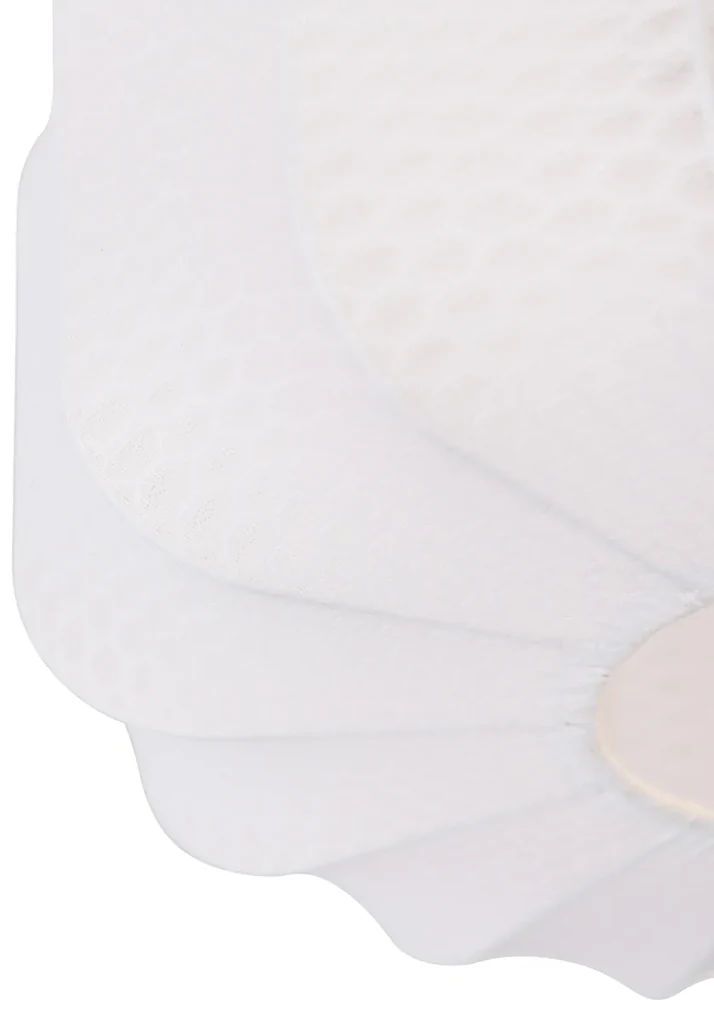 Stoffen Japandi plafondlamp wit 40cm - MadleineJapandi E27 Scandinavisch rond Binnenverlichting Lamp