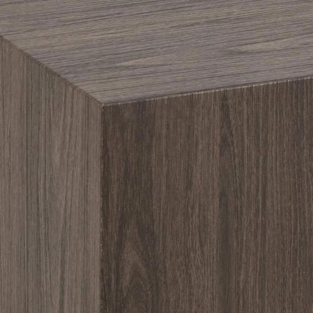 Blok Salontafel Set Donkerbruin Hout - 58 X 58cm.