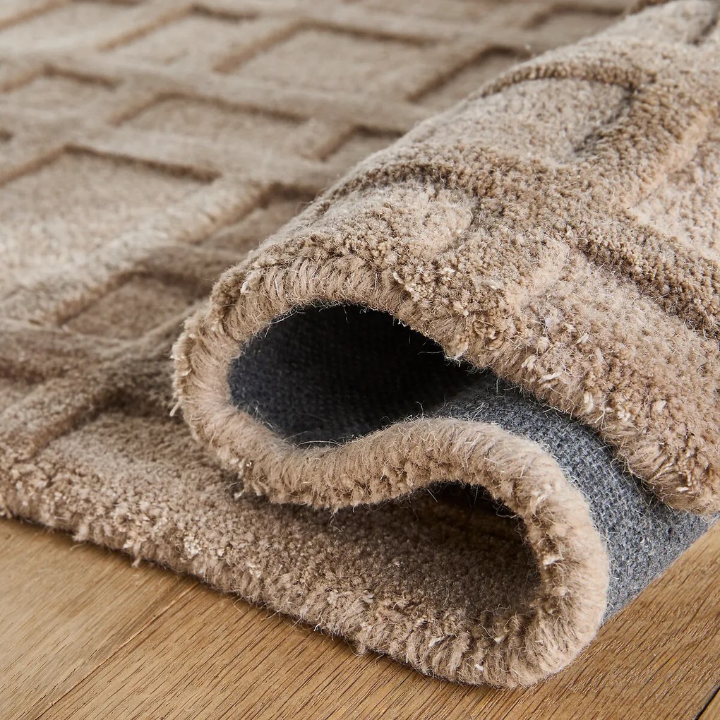 Handgetuft vloerkleed, wol en Tencel™, Kandi