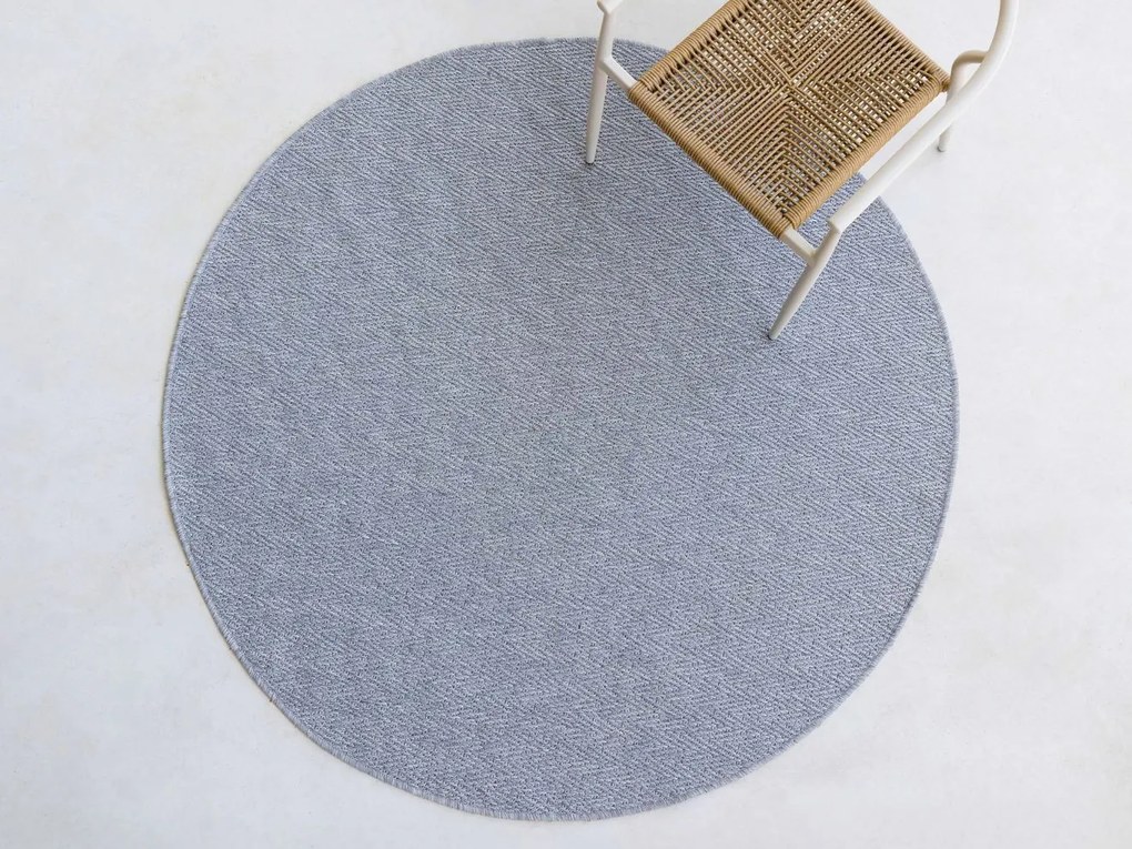 Buitenkleed | Rond | Kees Smit  Bolonia | Polyester/Polypropyleen | Grijs/Antraciet | ø 120cm | Kees Smit Tuinmeubelen