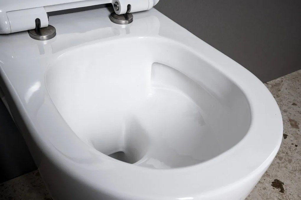 Bruckner Luna randloos hangend toilet met tornado flush wit glans