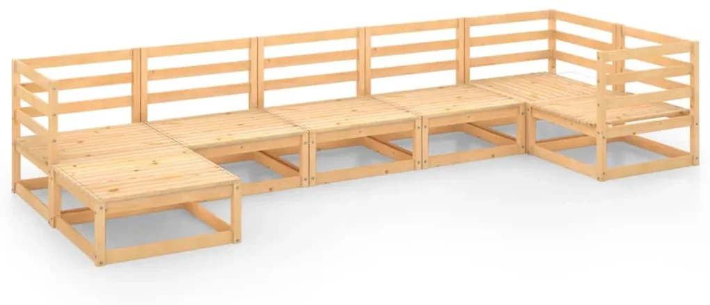 vidaXL 7-delige Loungeset massief grenenhout