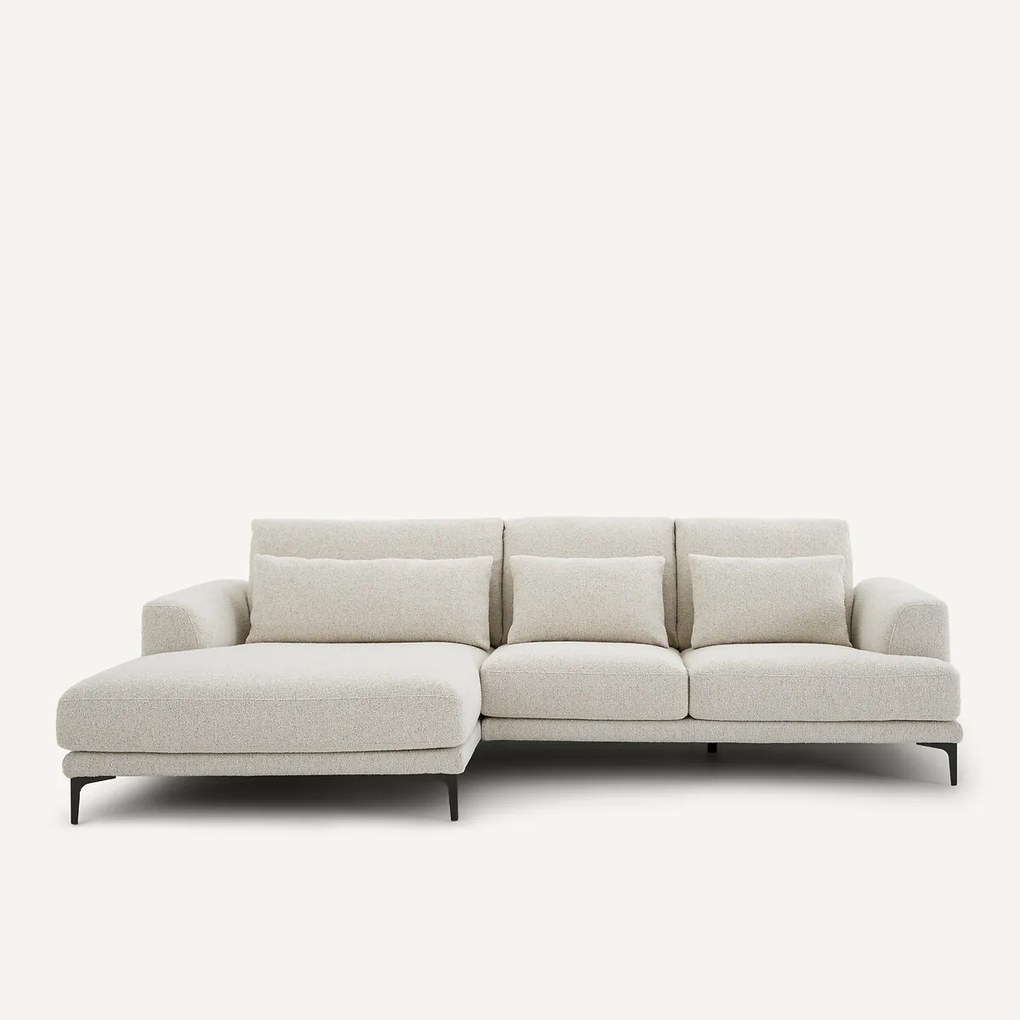 XL hoekbank links van badstof, MARSILE