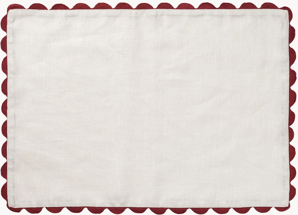 Handgemaakt placemat Willow van linnen