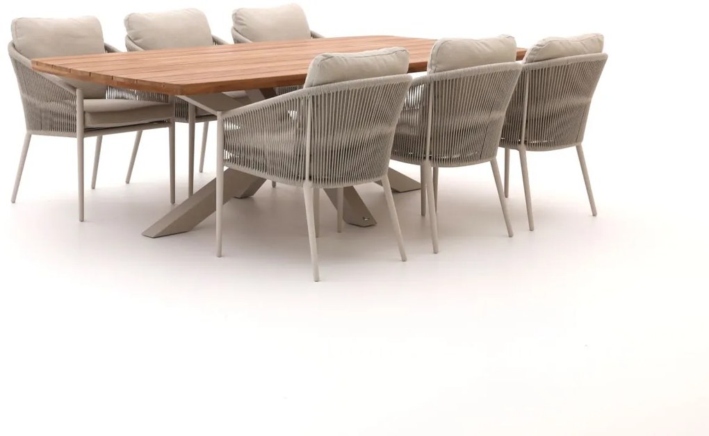 Diningset Bellagio  | 6 personen | Tuinset teakhout | 7-delig | Kees Smit Tuinmeubelen