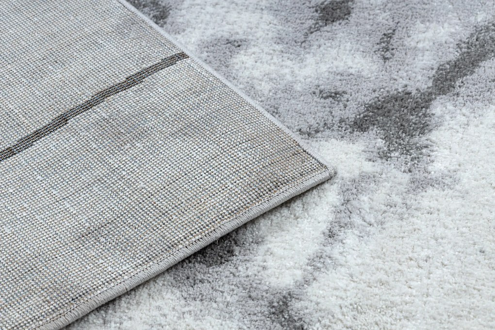 Tapijt modern COZY Lina, geometrisch , marmer - Structureel, twee poolhoogte , grijs
