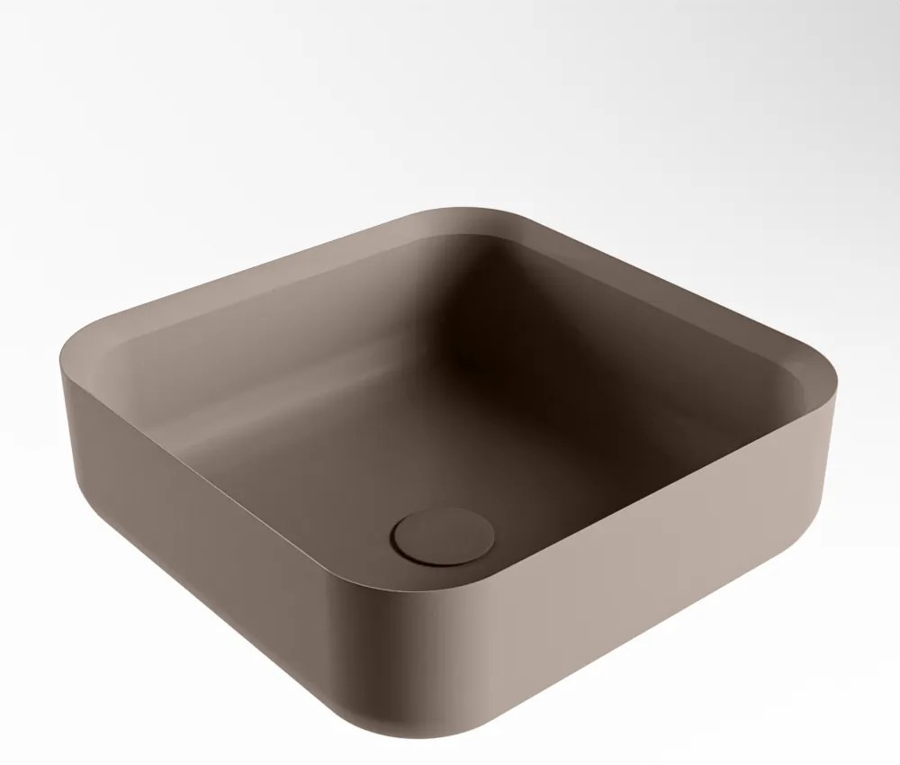 Mondiaz Binx Solid Surface waskom 36x36cm smoke