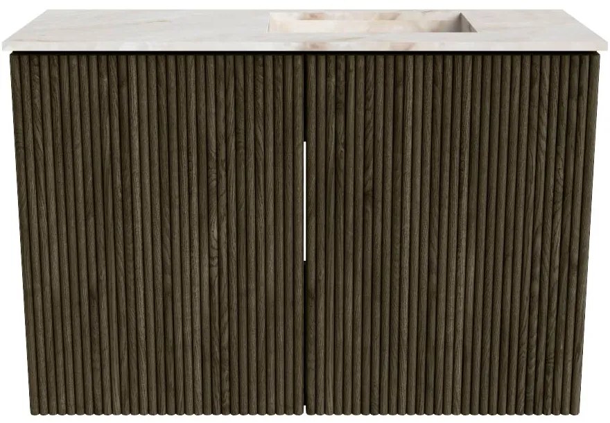 Mondiaz Joya DLux 60cm toiletmeubel shadow met wastafel faye rechts zonder kraangat frappe