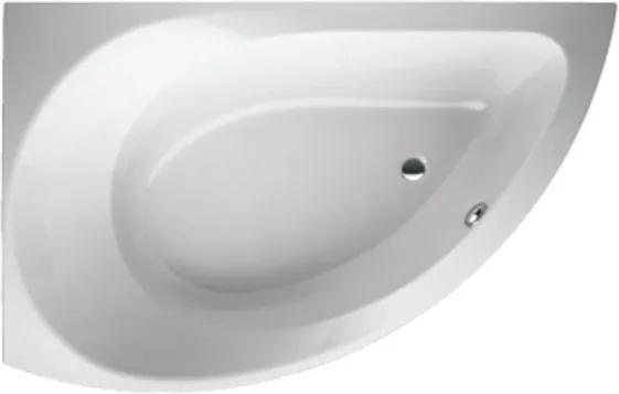 Hoesch Spectra kunststof hoekbad acryl links met los voorpaneel 170x100x48cm wit 3659010