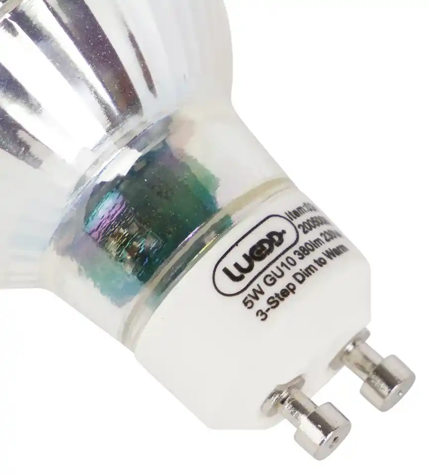 Set van 5 GU10 LED lampen flame filament 1W 80 lm 2200K