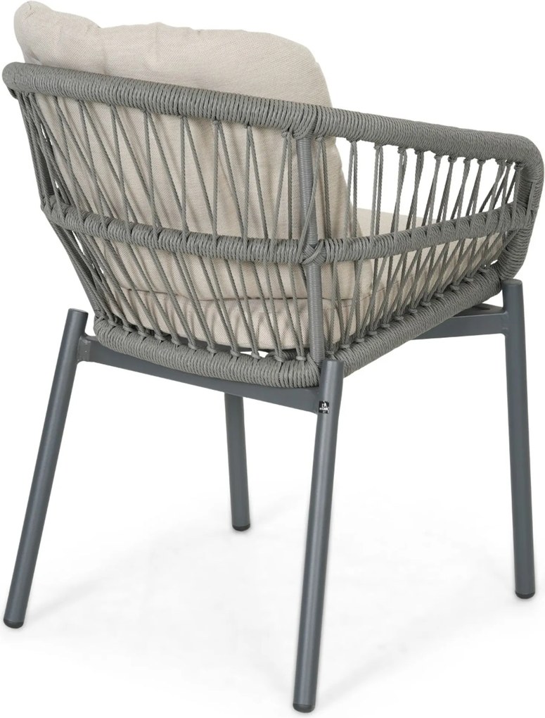 Tuinset 4 personen 160 cm Rope Grijs De Laan Projects