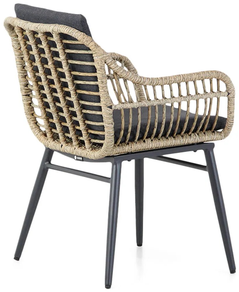 Tuinset 6 personen 240 cm Aluminium/wicker Taupe Coco Coco Leonardo