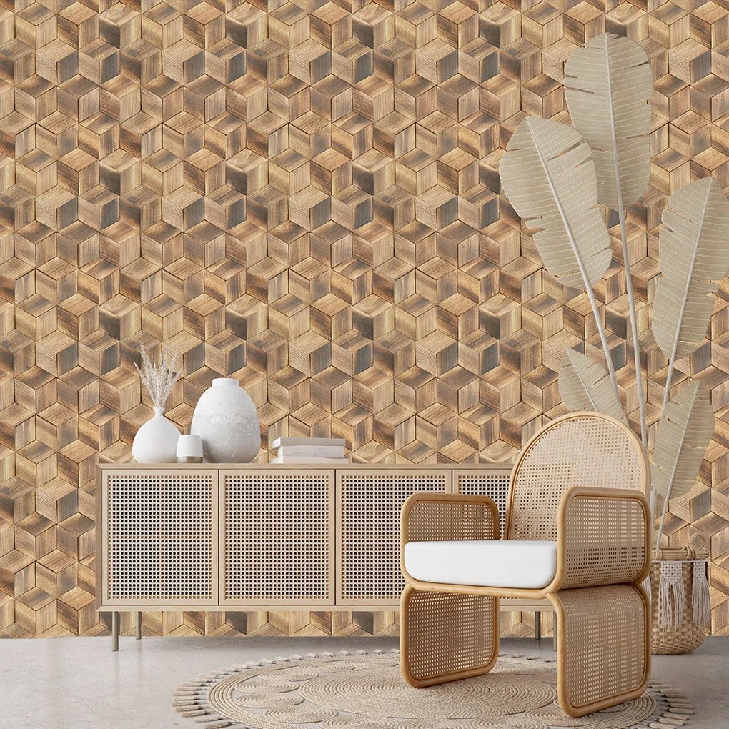 Houten Mozaïekpaneel | Fresh Pine | 30×35 cm | Hout | Tegel