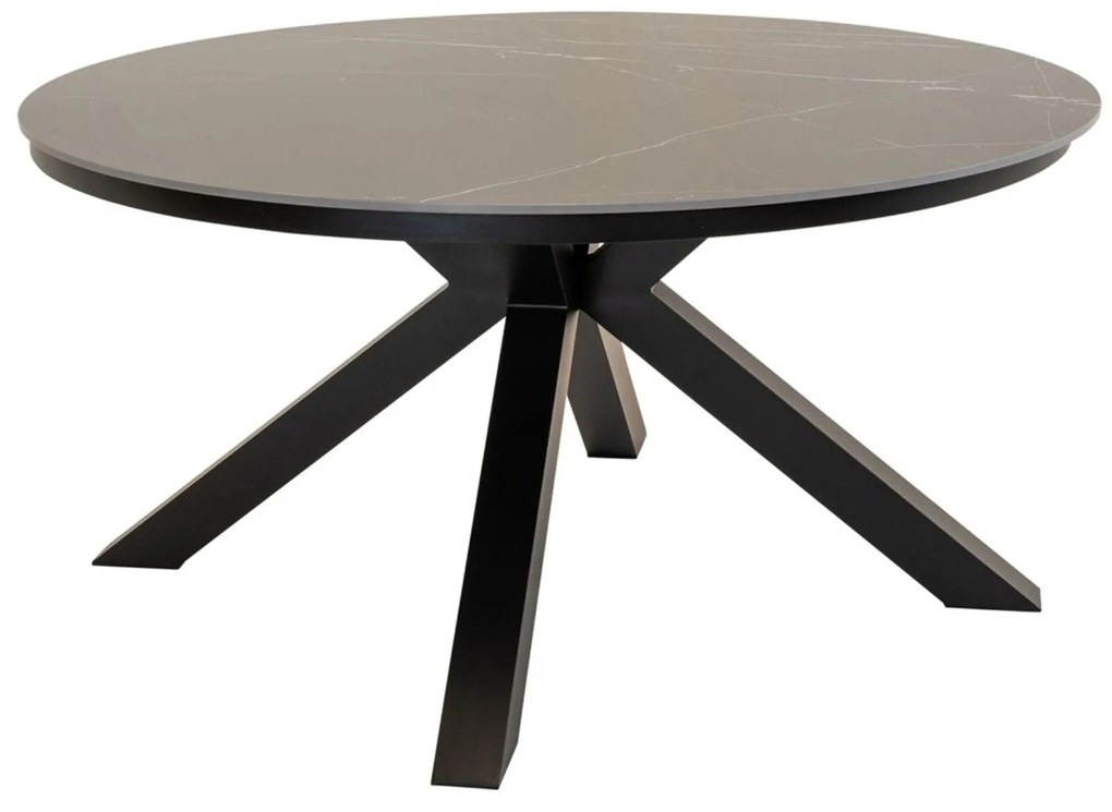 Lesli Living  Ronde Tuintafel Portoro - Ø158 cm - Keramisch Glas - Lesli Living