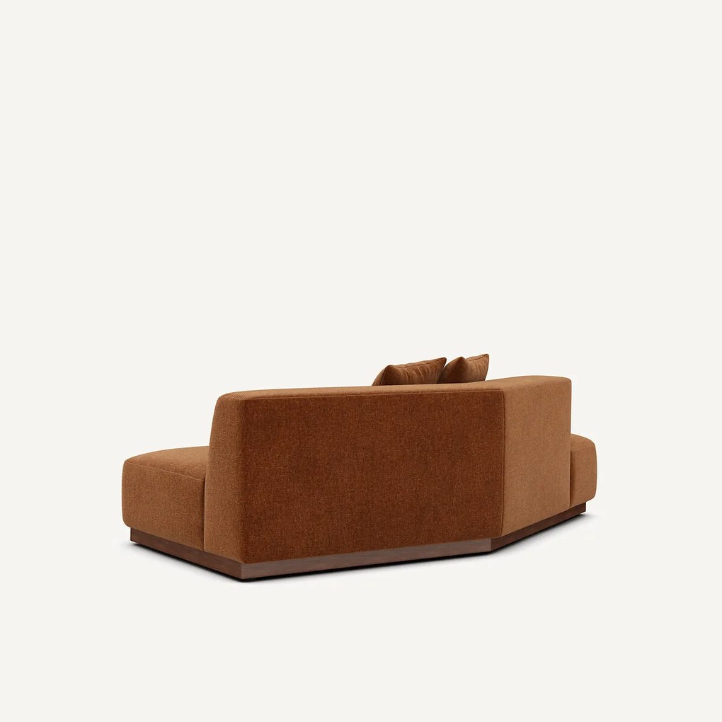 Halve zetel links in chenille fluweel, JACOPO